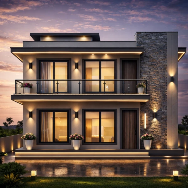 Modern 35×45 Duplex House Design – Ground + First Floor South Facing Vastu Compliant- 3/6BHK